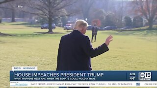 What happens after U.S. House impeaches President Trump