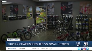 Supply chain issues: Big vs. small stores