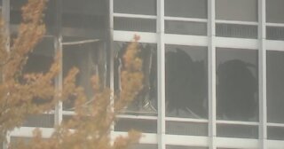 Crews battle fire at Detroit apartment building