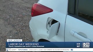 Travel warnings and supply chain problems this holiday weekend