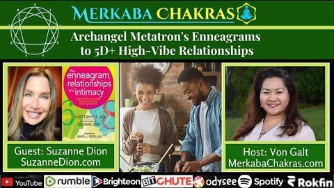 Archangel Metatron's Enneagrams to 5D+ High-Vibe Relationships w/Suzanne Dion: Merkaba Chakras #87