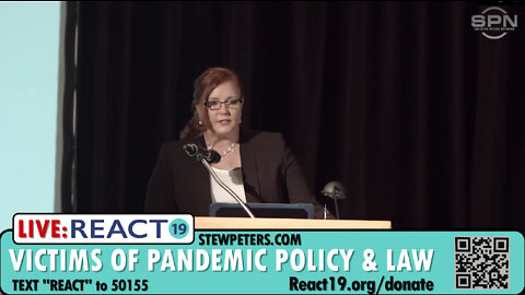 LTC Theresa Long at React19's Victims of Pandemic Policy & Law Event