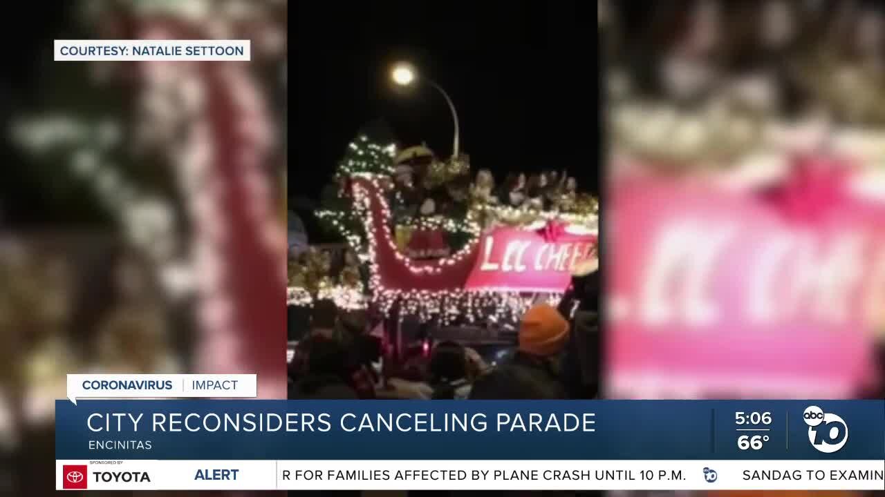 Encinitas to reconsider cancelation of holiday parade