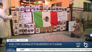 San Diego journalists host vigil for reporters killed in Tijuana