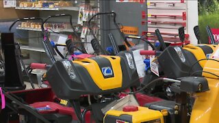 Supply chain issues causing a shortage of snow blowers