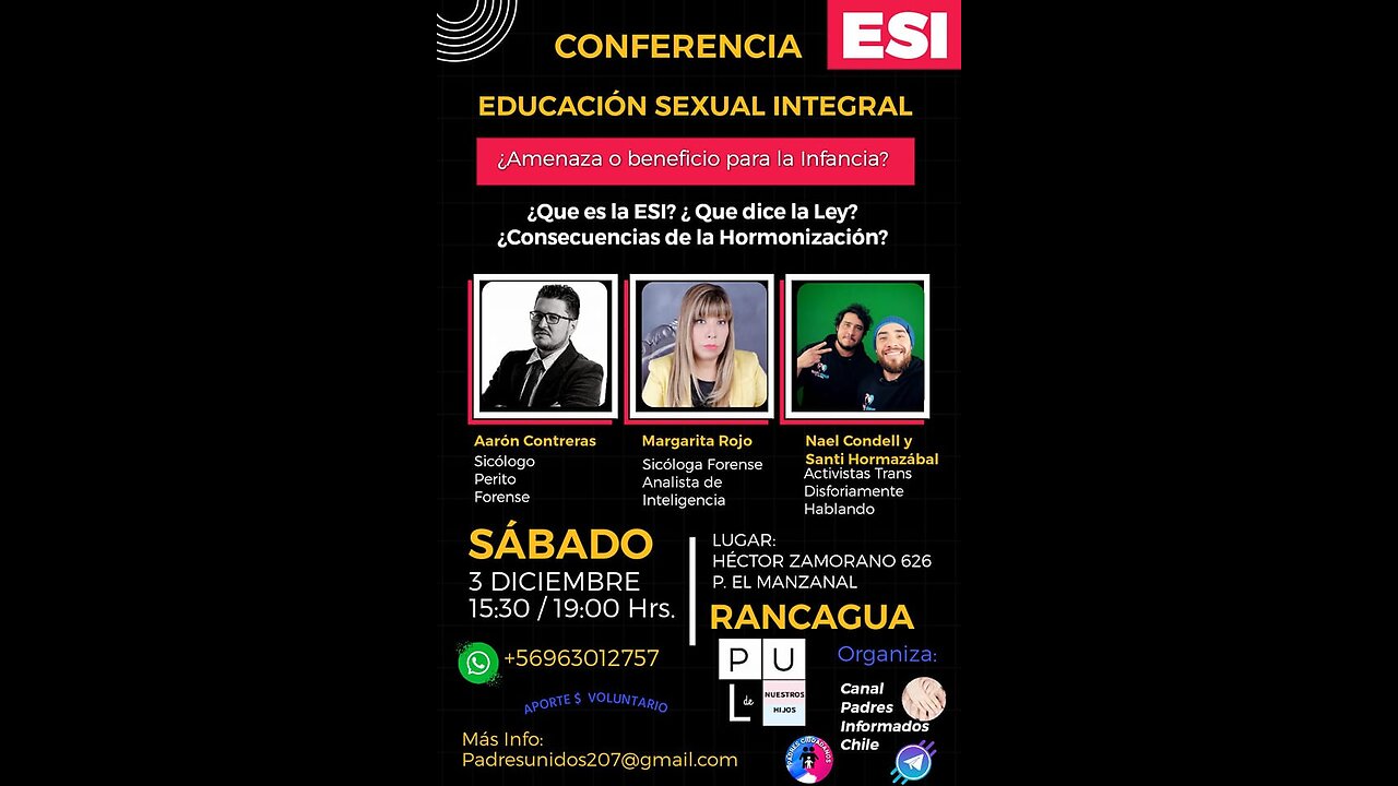 Conferencia sobre Ley de Educación Sexual Integral (ESI), Rancagua