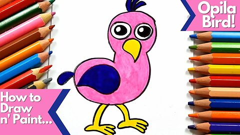 How to Draw and Paint Opila Bird from Garten of Banban Game