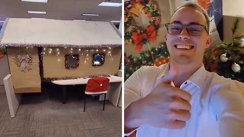 This Christmas Desk Decoration Contest Is Next Level Awesome