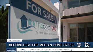 Record-high prices for median home prices in California