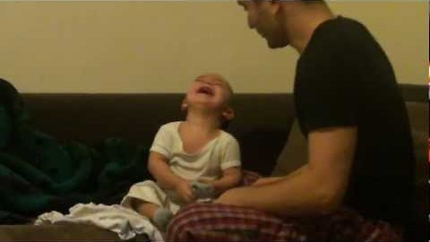 Dad's Funny Antics Send Toddler Into Fits Of Laughter