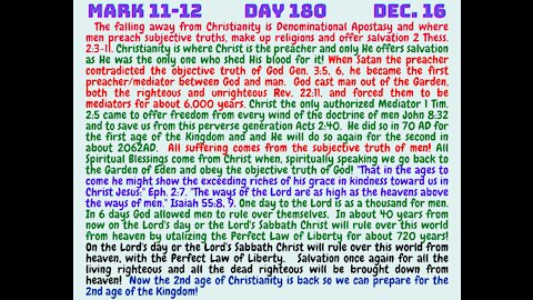 Mark 11-12. WAS JOHN'S BAPTISM OBJECTIVE TRUTH FROM GOD OR WAS IT DENOMINATIONAL DOCTRINE?