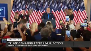 Trump campaign files lawsuit in Michigan to stop vote counting