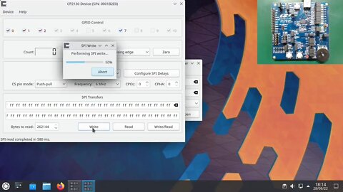 CP2130 Commander: Demonstração da versão 3.0 no Kubuntu 22.04 LTS