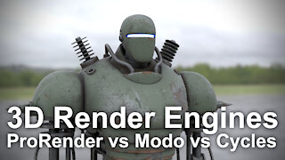 Radeon Pro Render vs Foundry Modo vs Blender Cycles CG 3D