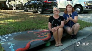 Clearwater woman turns storm drains into works of art during pandemic