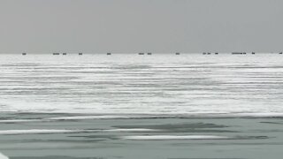 More than 60 anglers rescued following an ice break in Door County
