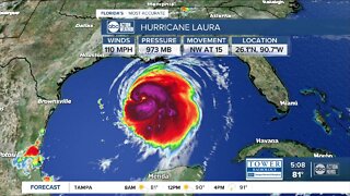 Laura 'rapidly strengthening' to Category 4 hurricane, winds up to 110 mph, NHC says