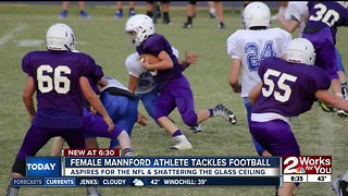 Mannford athlete has dreams of NFL as first female player