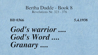 BD 0366 - GOD'S WARRIOR .... GOD'S WORD .... GRANARY ....