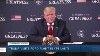 President Trump tours Ford plant in Ypsilanti