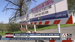 Roads close in 2 parks during stay-at-home order