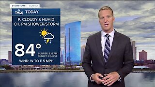 Warm and humid Wednesday, few pop-up showers possible
