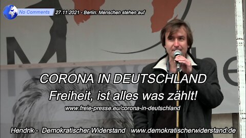 27.11.2021 - Berlin: Hendrik für Demokratischer Widerstand - 3. Marktplatz der Demokratie