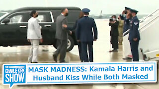 MASK MADNESS: Kamala Harris and Husband Kiss While Both Masked