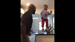 Father & son dance off will melt your heart