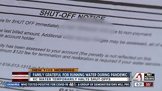 Family grateful for running water during pandemic