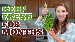 Trick to Keep Herbs Fresh for MONTHS with Salt! Celery Salt