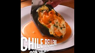 Chile Stuffed with Chipotle Sauce