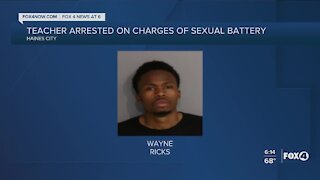 Teacher arrested for sexual battery