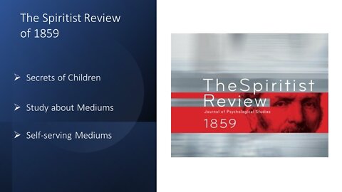 Spiritist Review 1859 – Secrets of Children, Mediums