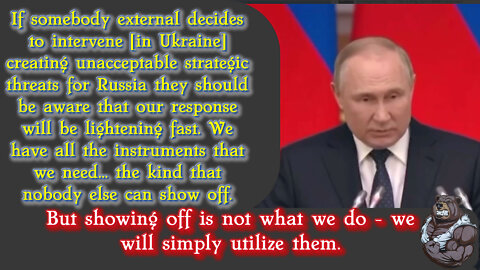 2022 APR 29 Putin its not an idle threat tells NATO not to intervene response will be lightning fast