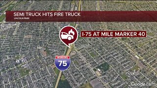 Two firefighters injured in accident with semi-truck