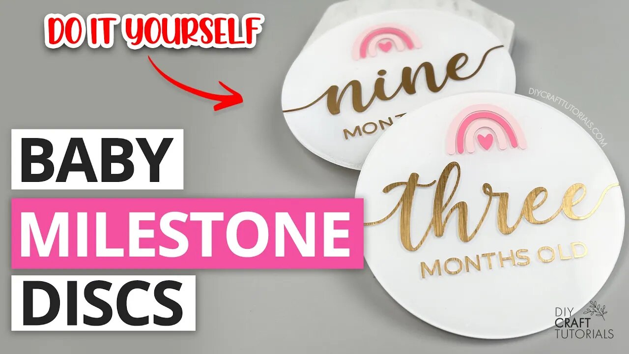 ACRYLIC MONTHLY MILESTONE DISCS CRICUT 