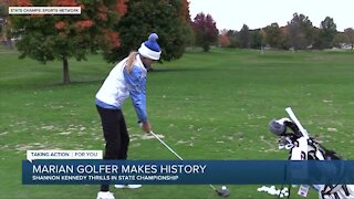 Marian golfer makes history