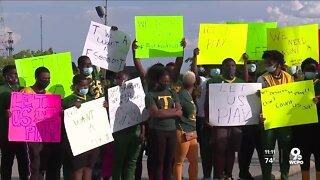Parents, student-athletes protest CPS decision to suspend sports