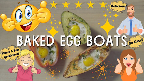 Baked Egg Boats Breakfast Recipe - Easy and Delicious!