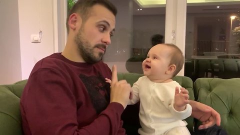 Baby Girl Thinks Her Daddy Is Just Hysterical