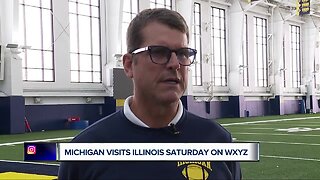Jim Harbaugh talks to WXYZ about Michigan visiting Illinois