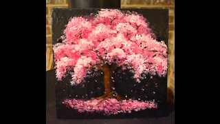 Cherry Blossom Acrylic Painting Tutorial