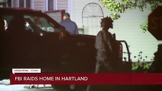 FBI spends hours raiding home in Hartland
