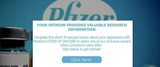 Is that post-vaccine survey from Pfizer, Moderna real or a scam?