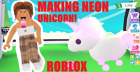 Gamergirltamz - roblox adopt me neon unicorn