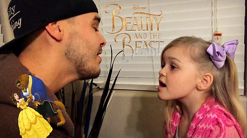 Father And Daughter Duet Sing 'Beauty And The Beast'