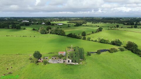 Stunning drone footage of Castle Gore ruins in Ireland