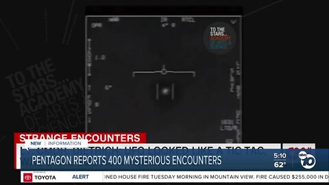 Pentagon Reports 400 mysterious encounters including one in San Diego