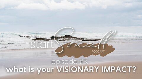 Start Small PODCAST, Ep #3: what is your VISIONARY IMPACT?